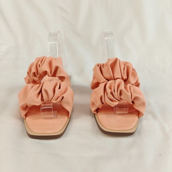 Circus by Sam Edelman Iggy Ruffle Peach Slide Sandals Size 7 Coquette Soft Girl - Picture 4 of 9